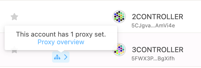 Polkadot.js Apps - Proxy Active